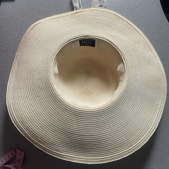 HBY Miami Paper Straw Floppy Scarf Hat O/S - Picture 12 of 16